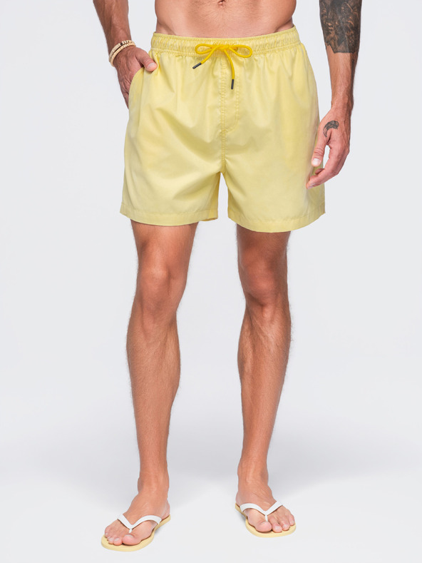 Ombre Clothing Muške kupaće gaće od tkanine s матном površinom – žute V2 OM-SRSS-0216 Ombre Clothing