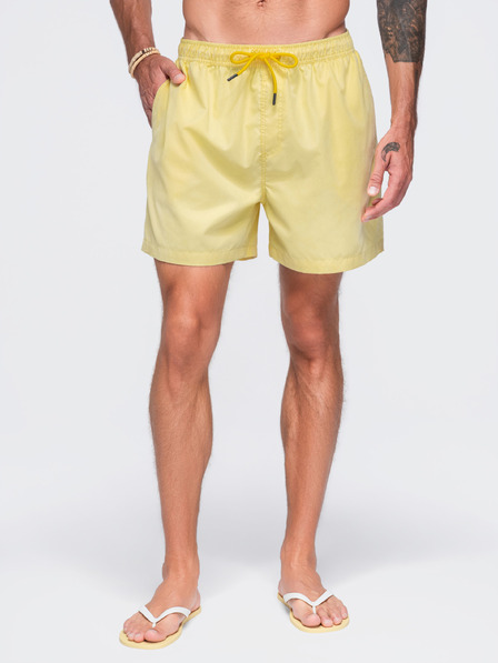 Ombre Clothing Muške kupaće gaće od tkanine s матном površinom – žute V2 OM-SRSS-0216 Ombre Clothing
