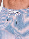 Ombre Clothing Muške kupaće gaće od teksturirane prugaste materijala – prigušene plave V3 OM-SRSS-0214 Ombre Clothing