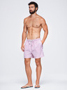 Ombre Clothing Muške kupaće gaće od teksturirane prugaste materijala – ružičaste V2 OM-SRSS-0214 Ombre Clothing