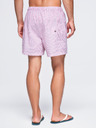 Ombre Clothing Muške kupaće gaće od teksturirane prugaste materijala – ružičaste V2 OM-SRSS-0214 Ombre Clothing