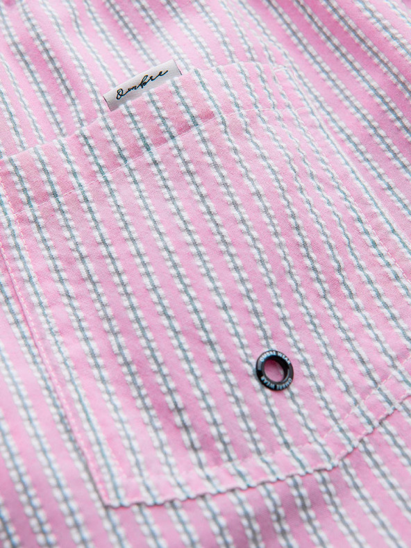 Ombre Clothing Muške kupaće gaće od teksturirane prugaste materijala – ružičaste V2 OM-SRSS-0214 Ombre Clothing