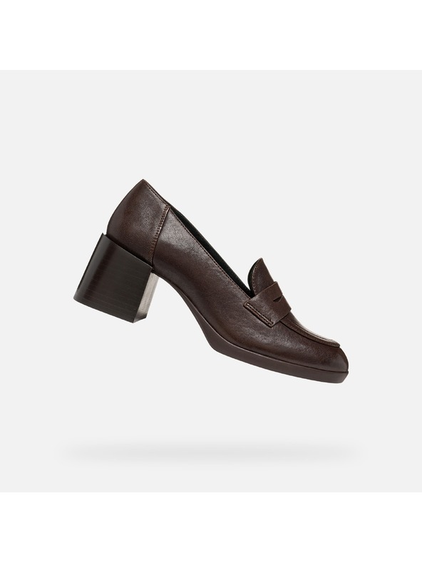 Geox Tamno smeđa ženska obuća na petu Geox Walk Pleasure 55T