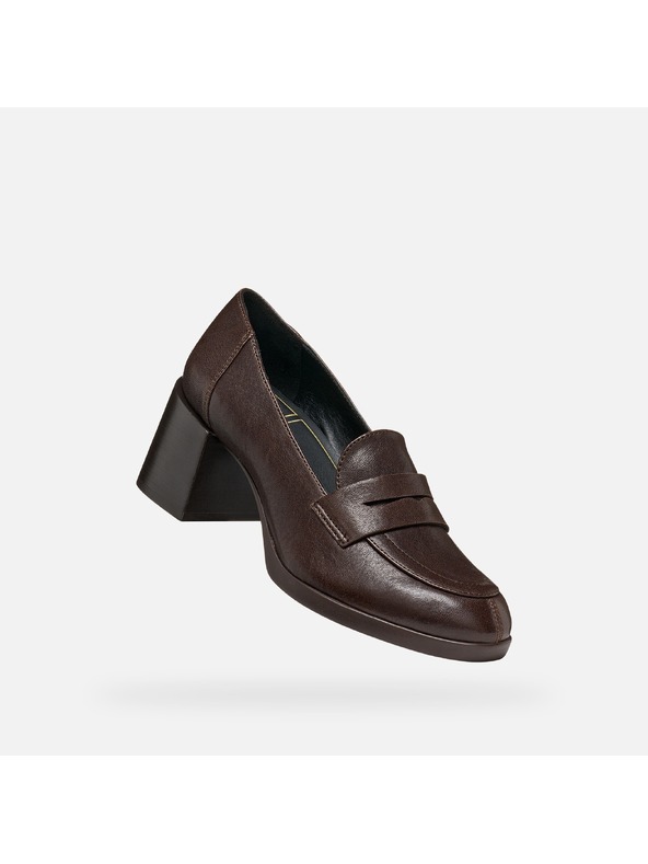 Geox Tamno smeđa ženska obuća na petu Geox Walk Pleasure 55T