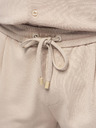 Ombre Clothing Muške viskozne hlače tipa čino sa gumom u struku – bež V3 OM-PACP-0306 Ombre Clothing