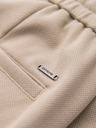 Ombre Clothing Muške viskozne hlače tipa čino sa gumom u struku – bež V3 OM-PACP-0306 Ombre Clothing