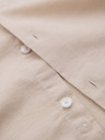 Ombre Clothing Muška lnena košulja sa stojećim ovratnikom i džepom, kroj REGULAR FIT – kremasta V3 K704 Ombre Clothing