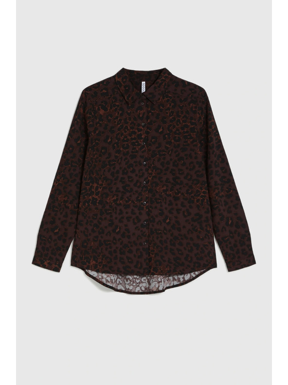 Moodo Košulja s leopard uzorkom smeđa Moodo