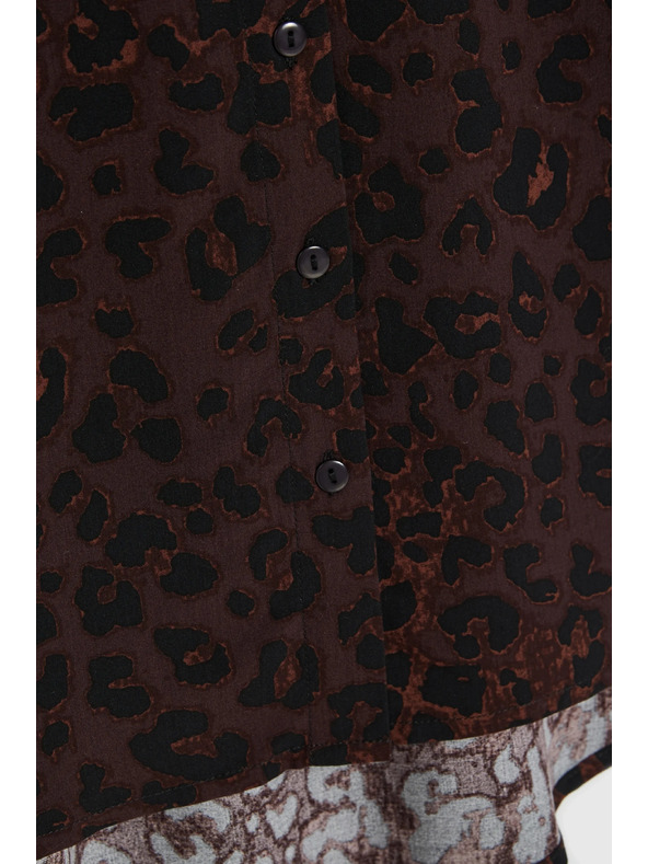 Moodo Košulja s leopard uzorkom smeđa Moodo