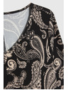 Moodo Crna haljina sa paisley uzorkom Moodo