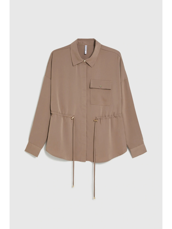 Moodo Bež košulja sa vezivanjem Moodo