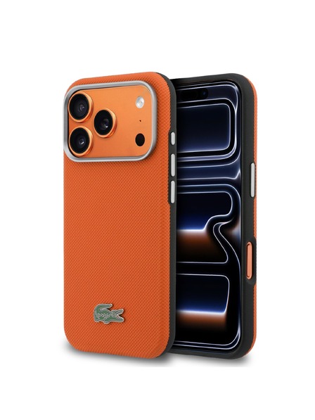 Lacoste Lacoste PVC Petit Pique Semi Wrap MagSafe Stražnji zaštitni poklopac za iPhone 17 Pro Max Orange