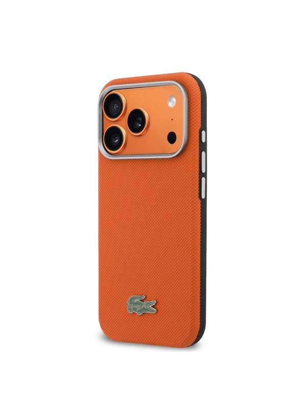 Lacoste Lacoste PVC Petit Pique Semi Wrap MagSafe Stražnji zaštitni poklopac za iPhone 17 Pro Max Orange