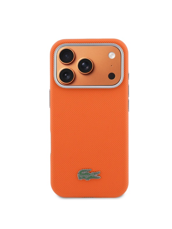 Lacoste Lacoste PVC Petit Pique Semi Wrap MagSafe Stražnji zaštitni poklopac za iPhone 17 Pro Max Orange