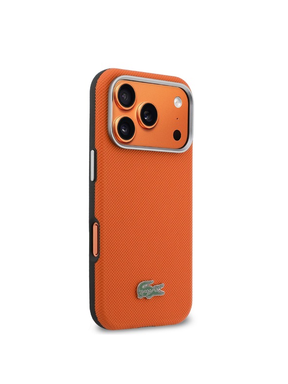 Lacoste Lacoste PVC Petit Pique Semi Wrap MagSafe Stražnji zaštitni poklopac za iPhone 17 Pro Max Orange