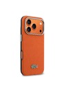 Lacoste Lacoste PVC Petit Pique Semi Wrap MagSafe Stražnji zaštitni poklopac za iPhone 17 Pro Max Orange