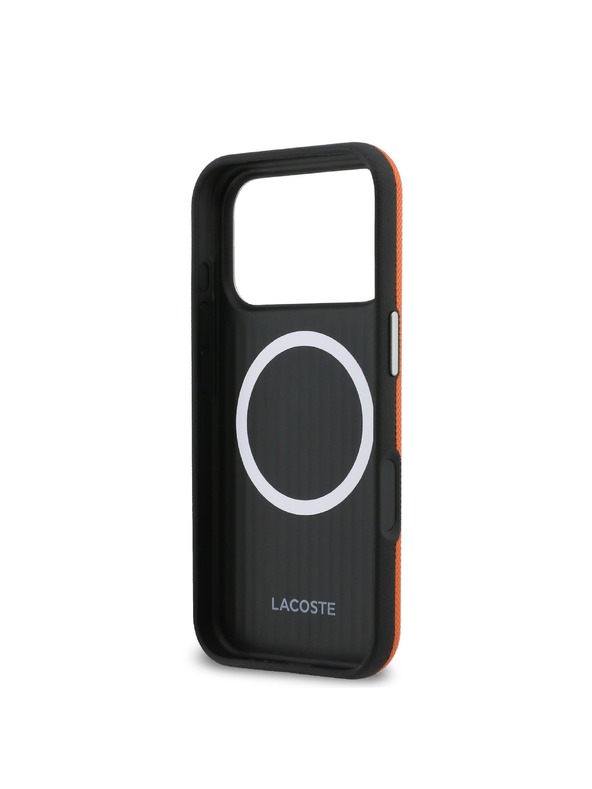 Lacoste Lacoste PVC Petit Pique Semi Wrap MagSafe Stražnji zaštitni poklopac za iPhone 17 Pro Max Orange