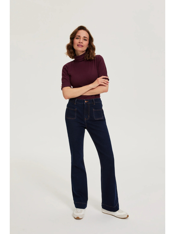 Moodo Bootcut farmerke tamno plave Moodo