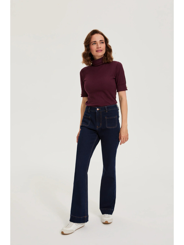 Moodo Bootcut farmerke tamno plave Moodo