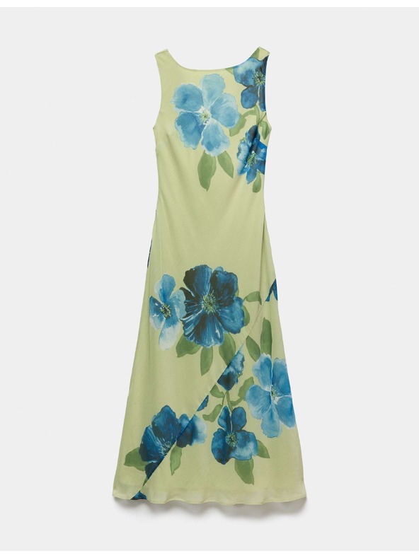 Marks & Spencer Cvjetne midi haljine prizmanog kroja s okruglim izrezom Marks & Spencer zelena