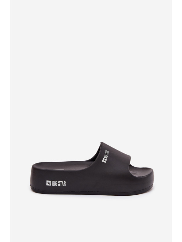 BIG STAR SHOES Ženske papuče na masivnoj platformi Big Star – crne