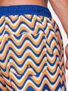 Ombre Clothing Muške kupaće gaće s motivom vodoravnih valova – narančasto-plave V1 OM-SRSS-0221 Ombre Clothing