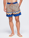 Ombre Clothing Muške kupaće gaće s motivom vodoravnih valova – narančasto-plave V1 OM-SRSS-0221 Ombre Clothing