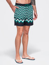 Ombre Clothing Muške kupaće gaće s motivom vodoravnih valova – zeleno-crne V2 OM-SRSS-0221 Ombre Clothing