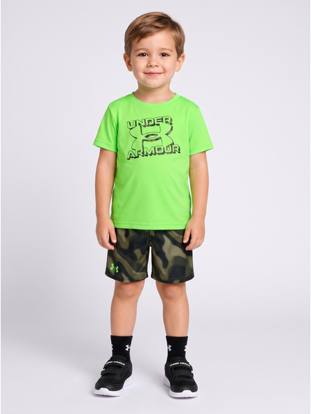 Under Armour Dječački set Under Armour UA TECH PRINTED SS SHORT SET-GRN