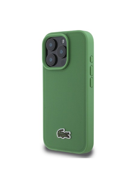 Lacoste Lacoste Iconic Petit Pique Woven Logo MagSafe Stražnja Zaštita za iPhone 16 Pro Green