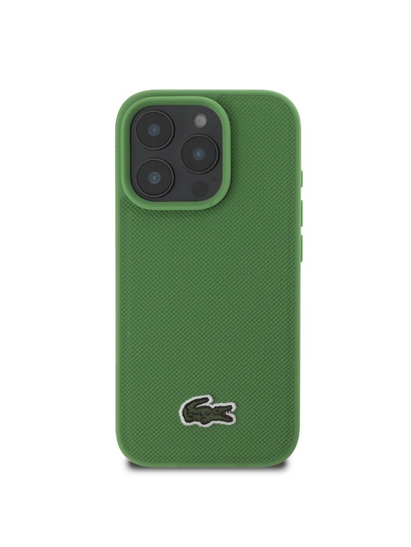 Lacoste Lacoste Iconic Petit Pique Woven Logo MagSafe Stražnja Zaštita za iPhone 16 Pro Green