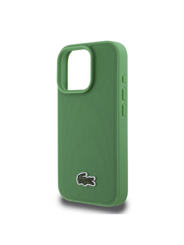 Lacoste Lacoste Iconic Petit Pique Woven Logo MagSafe Stražnja Zaštita za iPhone 16 Pro Green