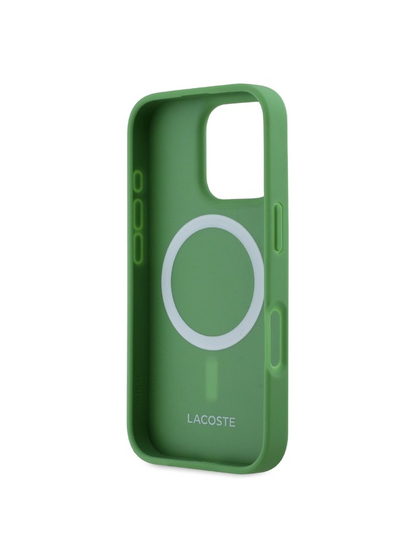 Lacoste Lacoste Iconic Petit Pique Woven Logo MagSafe Stražnja Zaštita za iPhone 16 Pro Green
