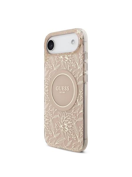 Guess Guess IML Flowers Allover Strap MagSafe Zadnja Zaštita za iPhone Air Pink