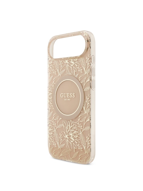Guess Guess IML Flowers Allover Strap MagSafe Zadnja Zaštita za iPhone Air Pink