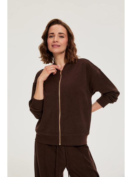 Moodo Zip-up mikna smeđa Moodo