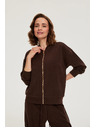 Moodo Zip-up mikna smeđa Moodo