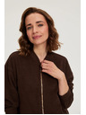 Moodo Zip-up mikna smeđa Moodo