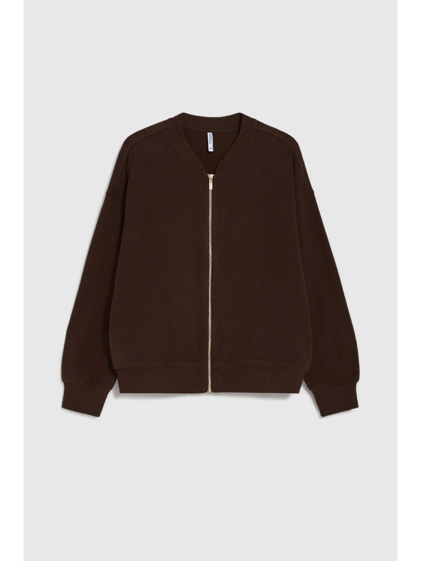 Moodo Zip-up mikna smeđa Moodo