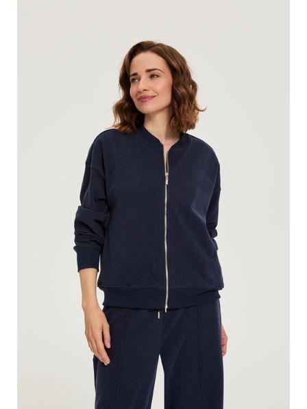 Moodo Zip-up mikna tamno plava Moodo