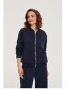 Moodo Zip-up mikna tamno plava Moodo