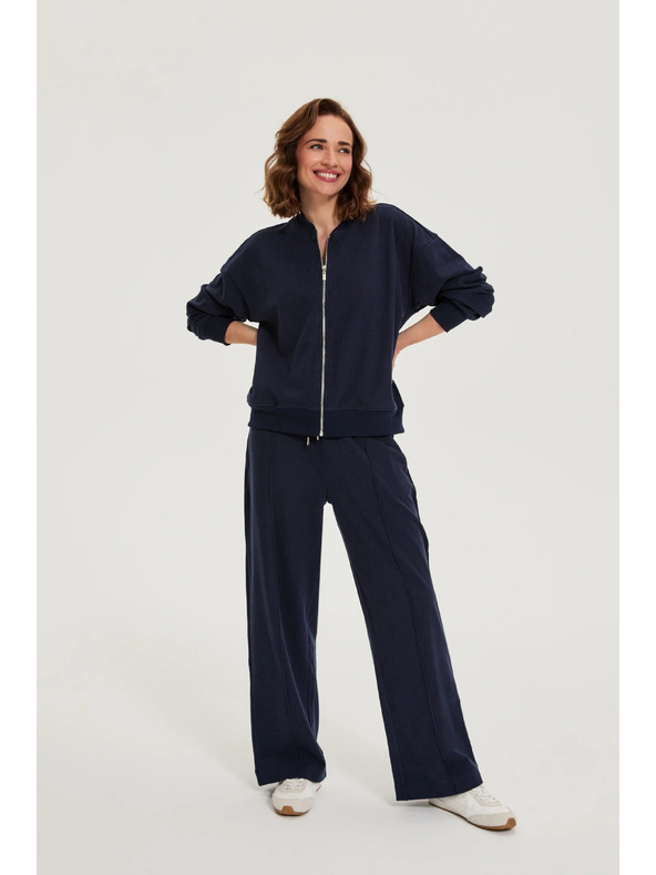 Moodo Zip-up mikna tamno plava Moodo