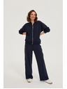 Moodo Zip-up mikna tamno plava Moodo