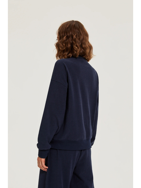 Moodo Zip-up mikna tamno plava Moodo