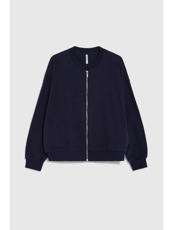 Moodo Zip-up mikna tamno plava Moodo