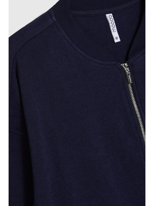 Moodo Zip-up mikna tamno plava Moodo