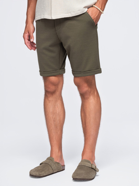 Ombre Clothing Muške viskozne šorc typu chino – maslinasto zelene V5 OM-SRCS-0206 Ombre Clothing