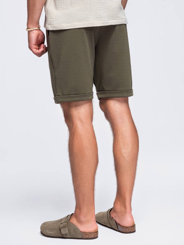 Ombre Clothing Muške viskozne šorc typu chino – maslinasto zelene V5 OM-SRCS-0206 Ombre Clothing