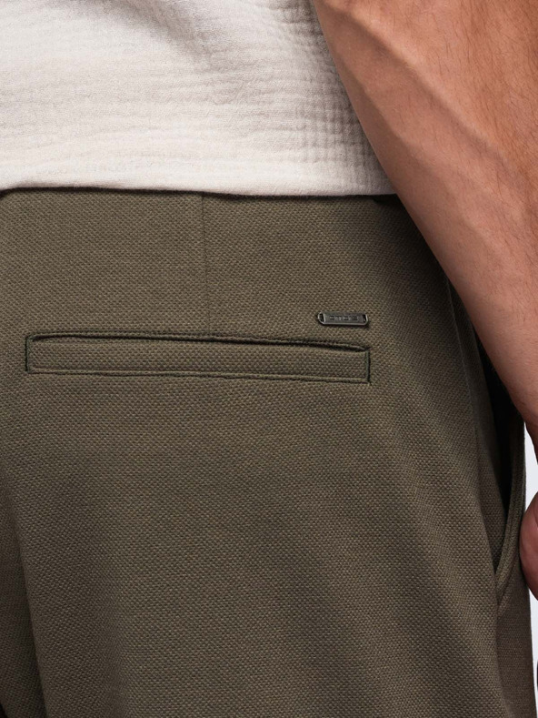 Ombre Clothing Muške viskozne šorc typu chino – maslinasto zelene V5 OM-SRCS-0206 Ombre Clothing
