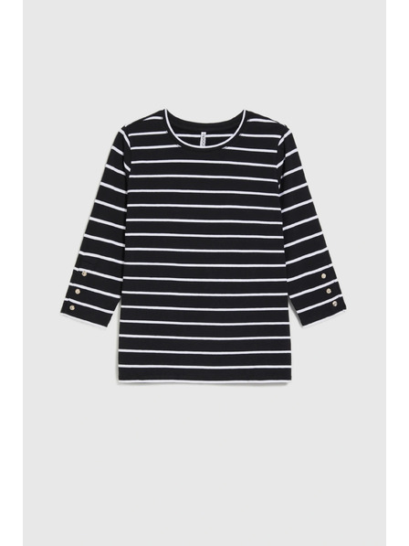Moodo Crna prugasta bluza Moodo